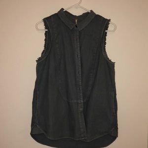 FREE PEOPLE - GREY DENIM VEST
